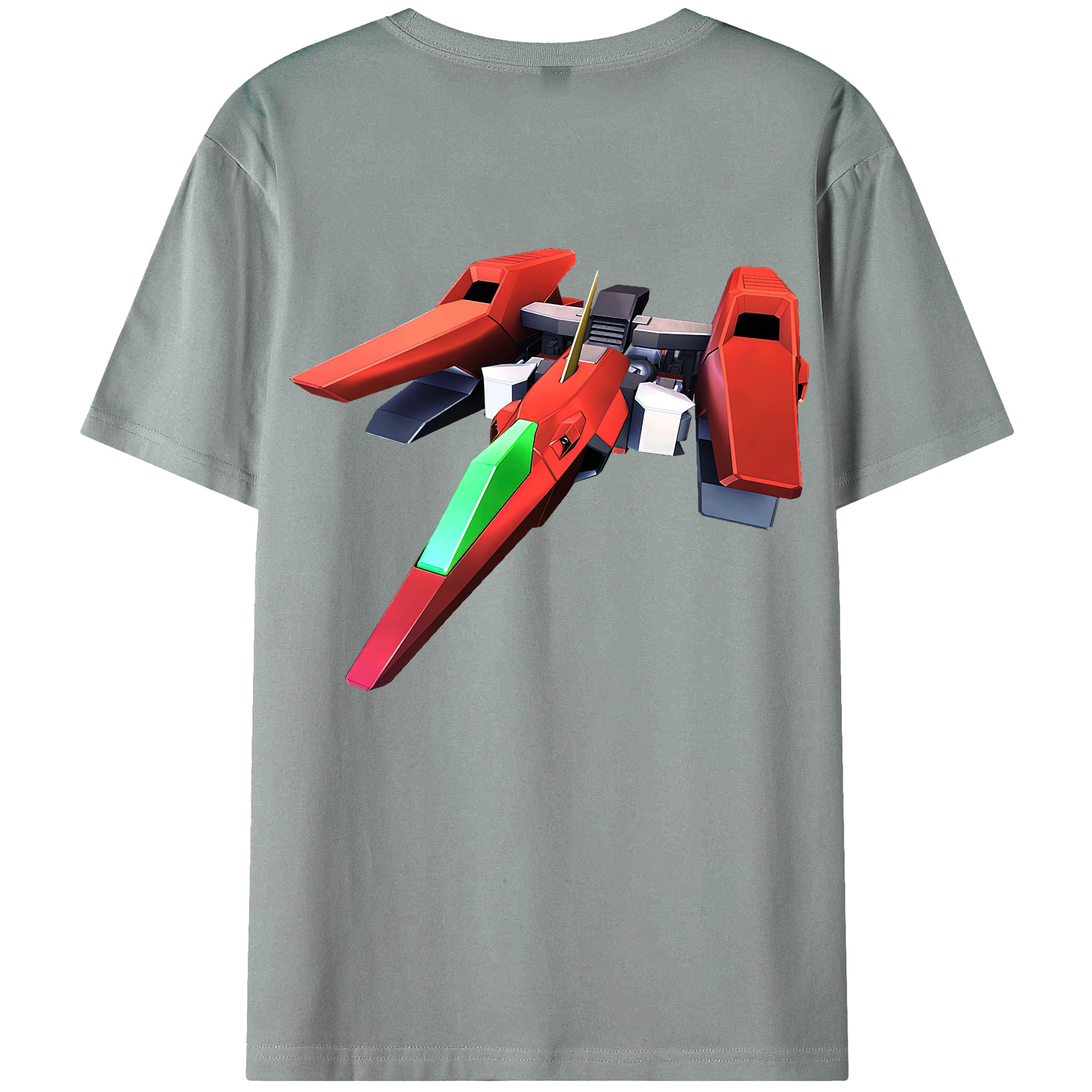 （画像用） 機動戦士ガンダム Mobile Suit Gundam 綿100％ メンズ半袖Tシャツ（バックプリント） 通気性